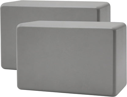 Foam Block Supportive Latex-Free with Rounded Edges, Non-Slip Exercise Blocks for Pilates, Meditation, Balance, Stretching and Deep Poses