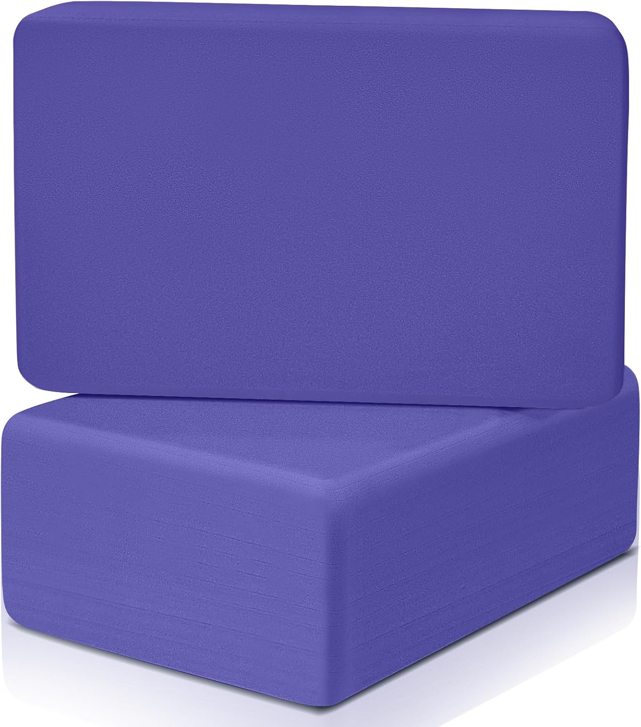 Foam Block Supportive Latex-Free with Rounded Edges, Non-Slip Exercise Blocks for Pilates, Meditation, Balance, Stretching and Deep Poses
