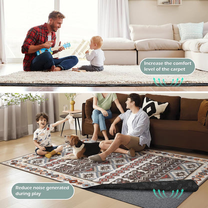 Non-Slip Rug Pads,3x5ft Waterproof Rug Pad,Carpet Pad for Hardwood,Tile,All Floors – Floor Protection,Cushioning, Anti-Slip Grip