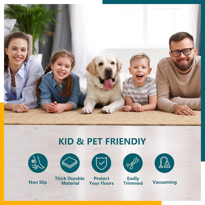 Non Slip Rug Pad Gripper 2x6 Feet Extra Thick Pads for Hardwood Floors,Anti Skid Mat Under Carpet,Runner Keep Area Rugs Safe and in Place