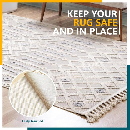 Non Slip Rug Pad Gripper 2x6 Feet Extra Thick Pads for Hardwood Floors,Anti Skid Mat Under Carpet,Runner Keep Area Rugs Safe and in Place