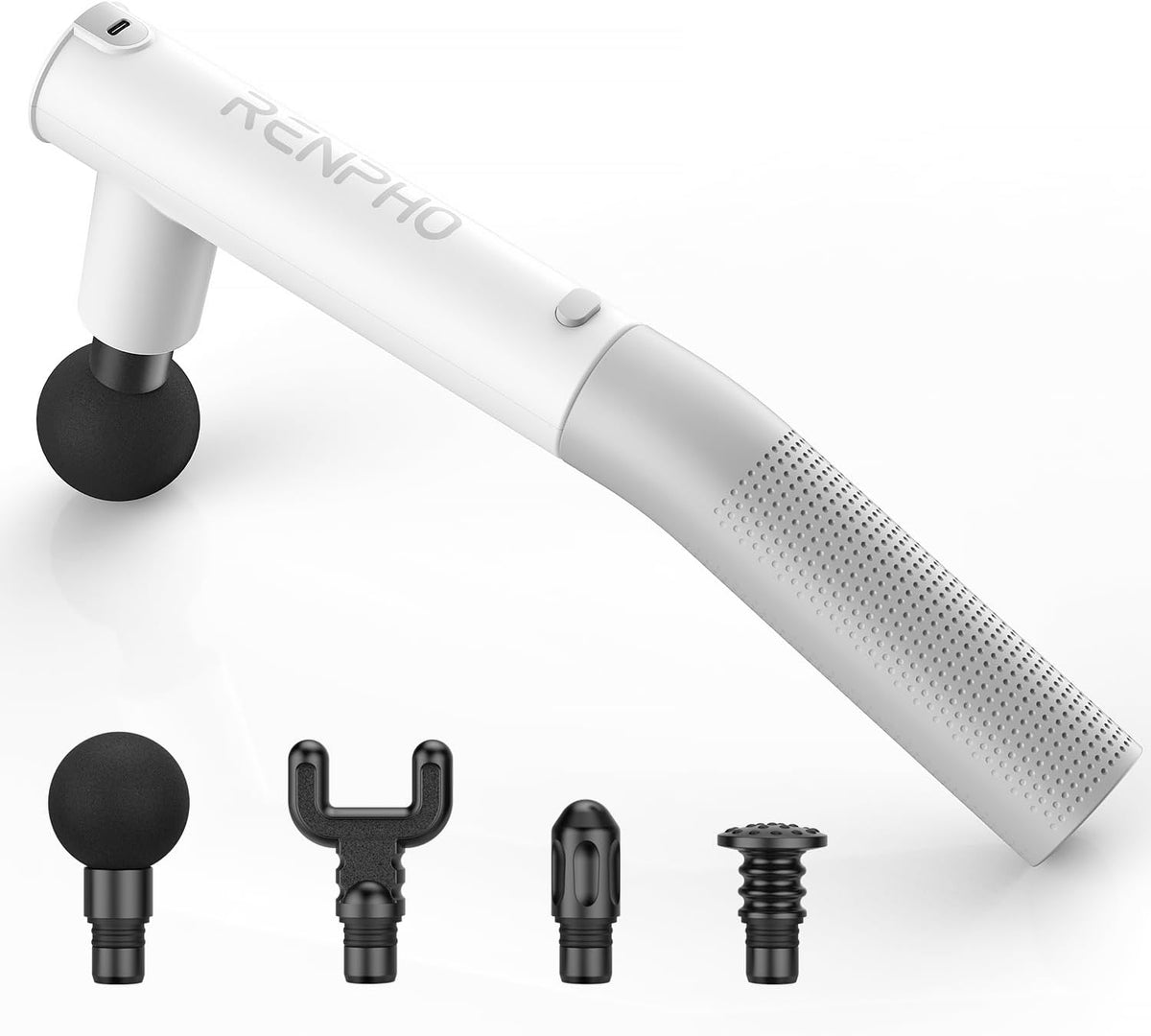 Rechargeable Handheld Back Massager with 5 Adjustable Speeds & Modes, Gifts for Men/Women, Cordless Electric Neck Massage Tool for Muscle Relief, Tailored Intensity for Shoulder, Leg, Calf