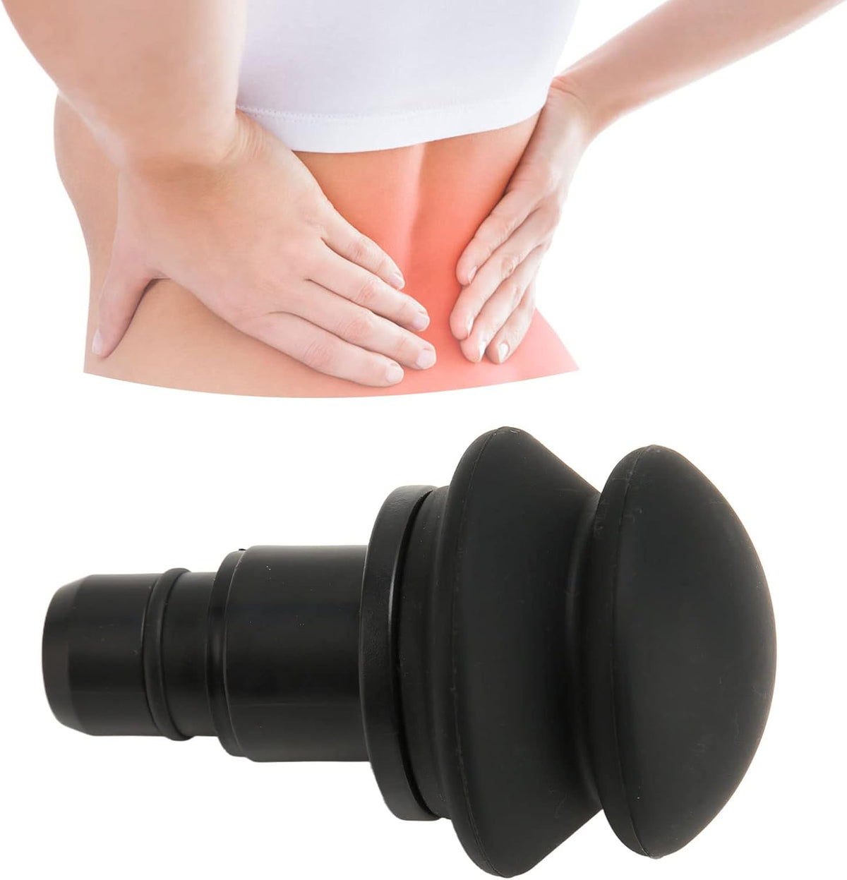 18mm Muscle Massage Gun Head, Replaceable Massager Gun Attachment for Head Legs, Silicone Gas Cushion Fascia Massager Recovery and Muscle Sore Pain Relief