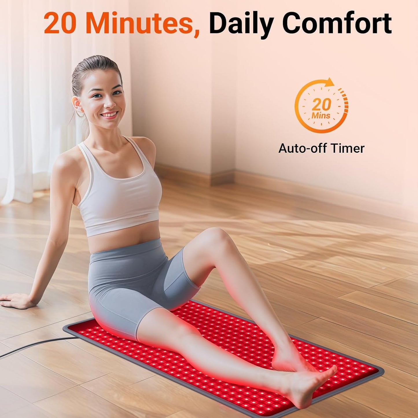 Red Light Therapy Mat for Body, 33'' x 17'', 660nm & 850nm