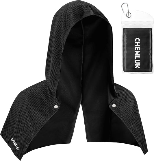 Cooling Rags for Neck: UPF50 Cooling Hoodie Towel with Case 1 Pack