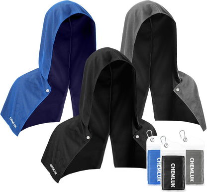 Cooling Rags for Neck: UPF50 Cooling Hoodie Towel with Case 1 Pack