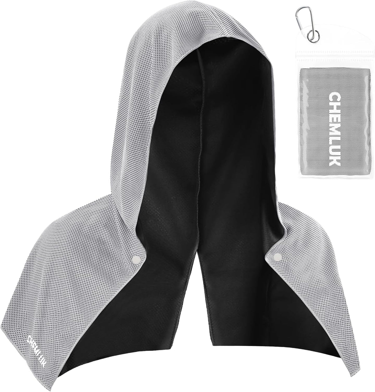 Cooling Rags for Neck: UPF50 Cooling Hoodie Towel with Case 1 Pack