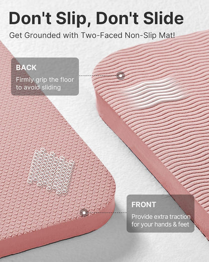 Yoga Mat，Extra Thick Yoga Mat (1/2inch),Professional TPE Exercise Mat,Non-Slip Workout Mat for Yoga, Pilates, Fitness, Barefoot Workouts, Home Gym Studio with Strap