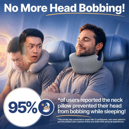 ComfyNap® Versatile Travel Neck Pillow for Airplane [Patented], 9 Positions in 3 Techniques, Plane Pillow with Pure Memory Foam, Travel Pillow with HeadRest Flight Sleep, Travel Essential - Mercury