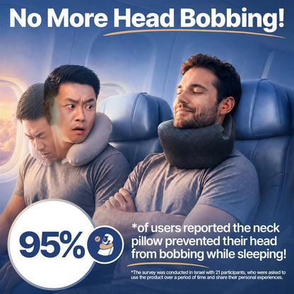 ComfyNap® Versatile Travel Neck Pillow for Airplane [Patented], 9 Positions in 3 Techniques, Plane Pillow with Pure Memory Foam, Travel Pillow with HeadRest Flight Sleep, Travel Essential - Mercury
