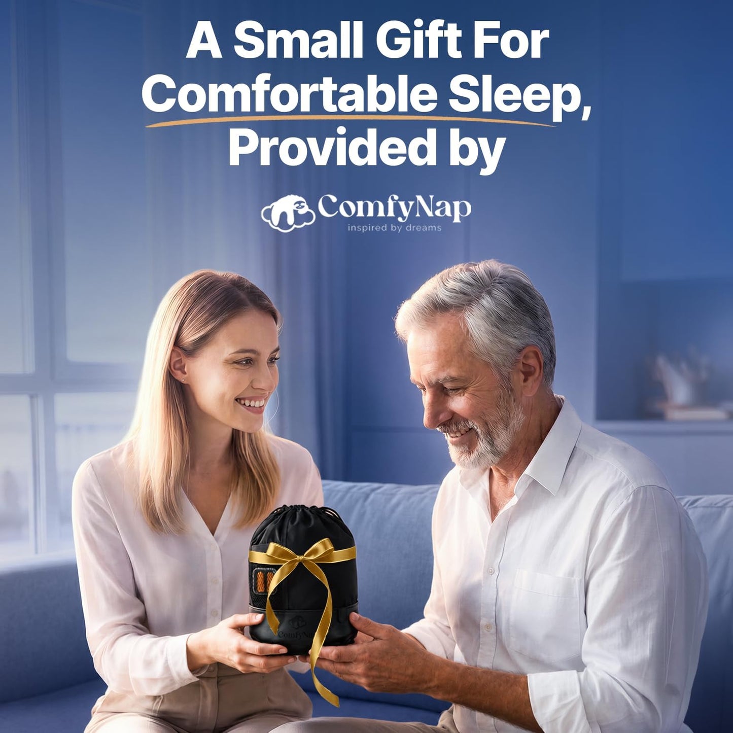 ComfyNap® Versatile Travel Neck Pillow for Airplane [Patented], 9 Positions in 3 Techniques, Plane Pillow with Pure Memory Foam, Travel Pillow with HeadRest Flight Sleep, Travel Essential - Mercury