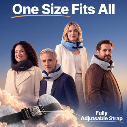 ComfyNap® Versatile Travel Neck Pillow for Airplane [Patented], 9 Positions in 3 Techniques, Plane Pillow with Pure Memory Foam, Travel Pillow with HeadRest Flight Sleep, Travel Essential - Mercury