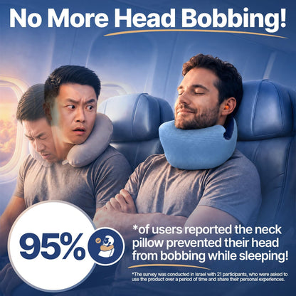 ComfyNap® Versatile Travel Neck Pillow for Airplane [Patented], 9 Positions in 3 Techniques, Plane Pillow with Pure Memory Foam, Travel Pillow with HeadRest Flight Sleep, Travel Essential - Mercury