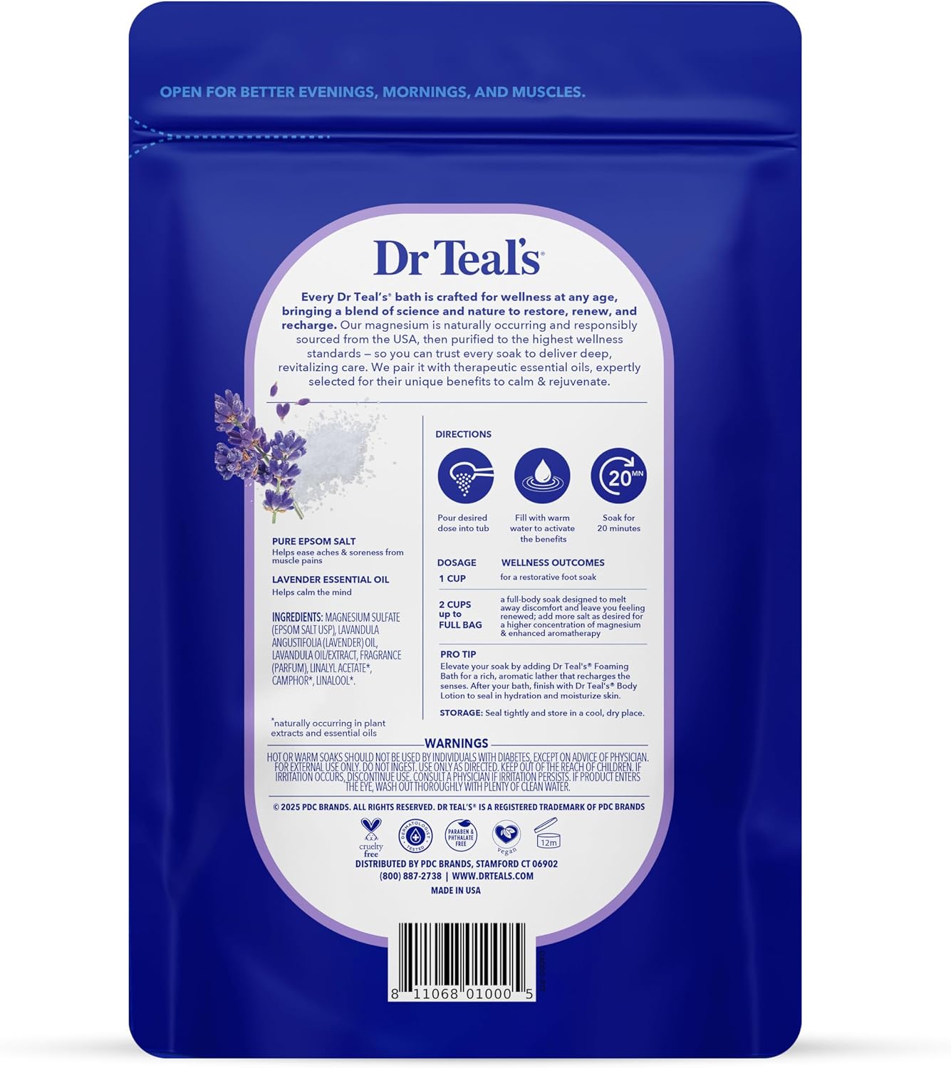 Advanced Lavendar Scented Epsom Salt, 48 oz