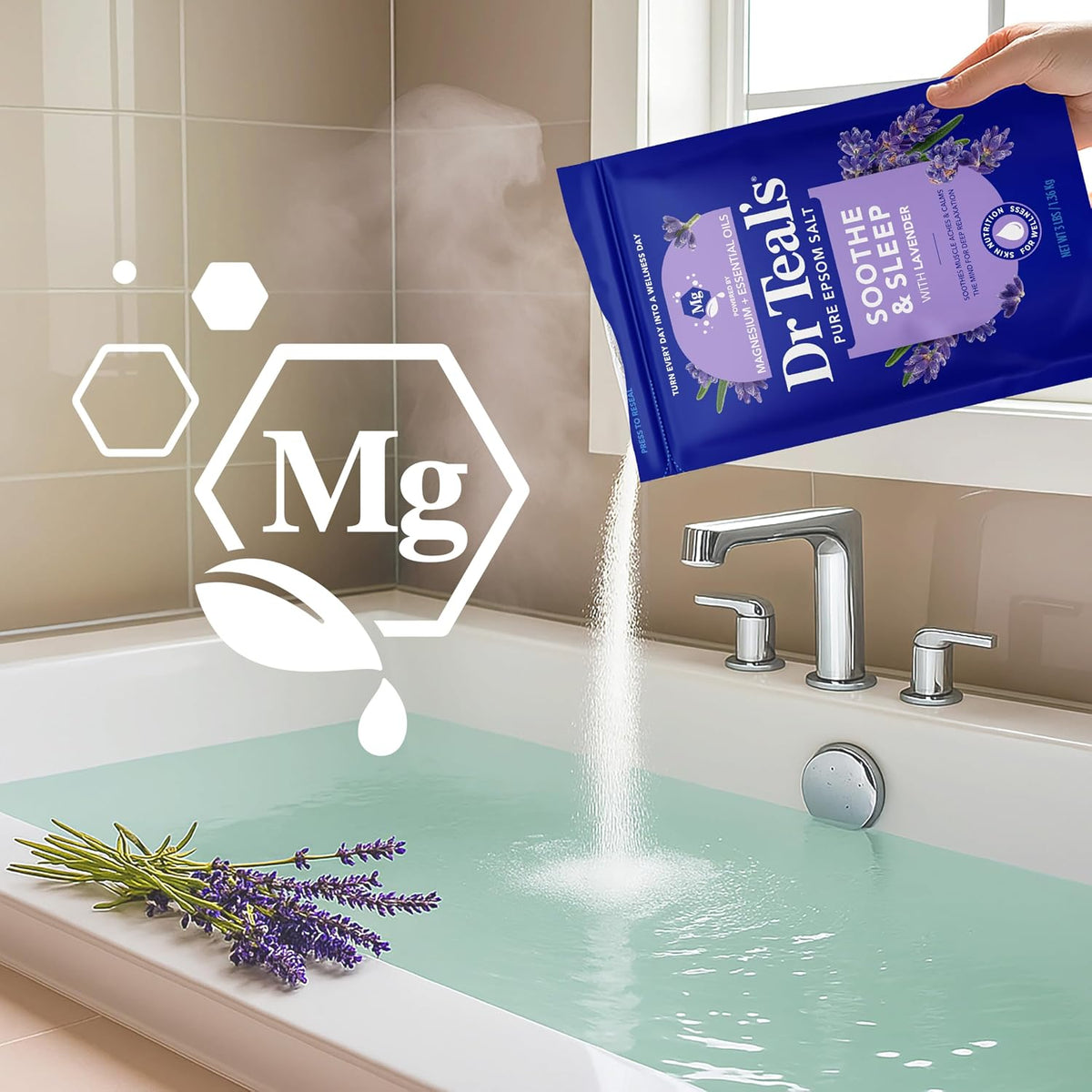 Advanced Lavendar Scented Epsom Salt, 48 oz