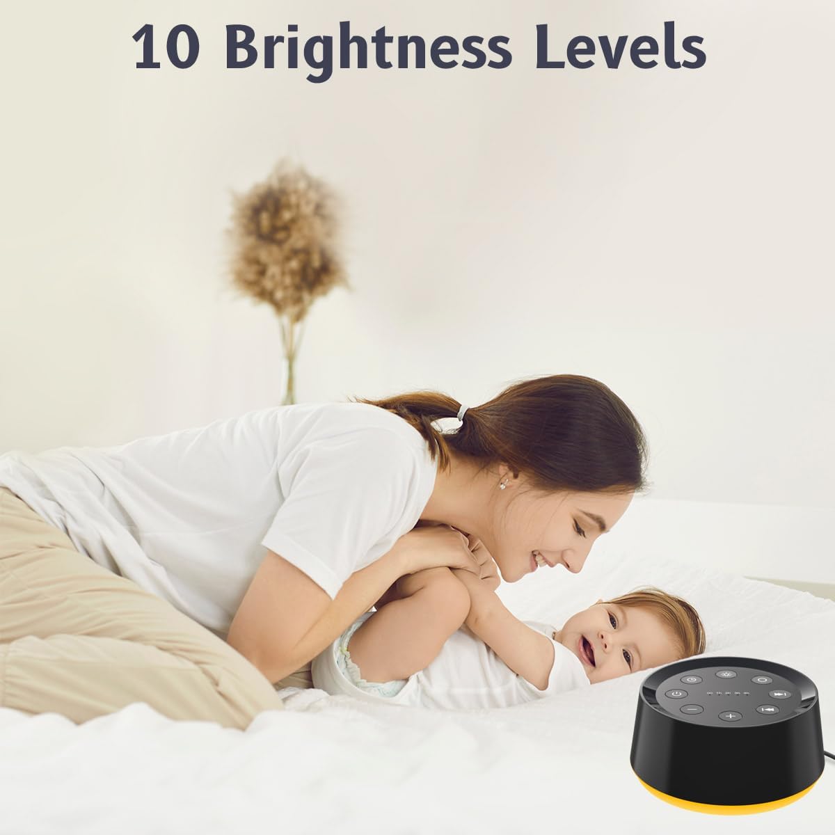 Brown Noise Sound Machine with 30 Soothing Sounds 12 Colors Night Light White Noise Machine for Adults Baby Kids Sleep Machines Memory Function 36 Volume Levels 5 Timers for Home Office Travel