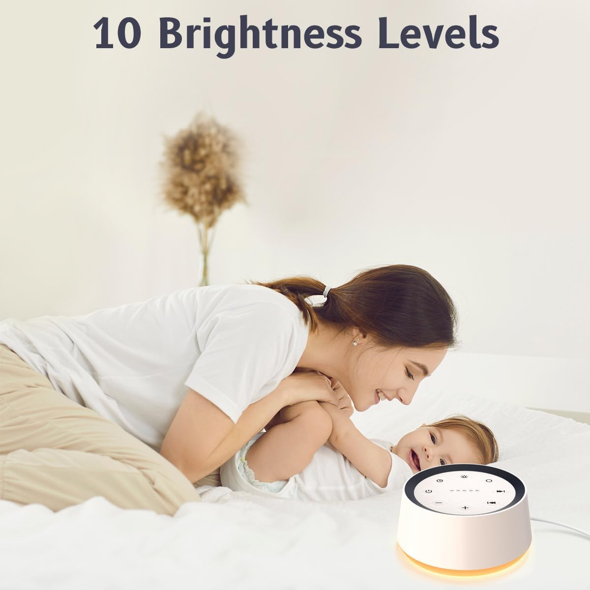 Brown Noise Sound Machine with 30 Soothing Sounds 12 Colors Night Light White Noise Machine for Adults Baby Kids Sleep Machines Memory Function 36 Volume Levels 5 Timers for Home Office Travel