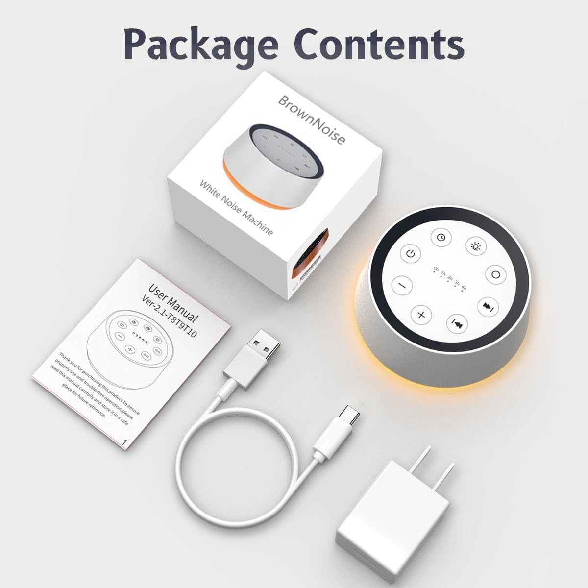 Brown Noise Sound Machine with 30 Soothing Sounds 12 Colors Night Light White Noise Machine for Adults Baby Kids Sleep Machines Memory Function 36 Volume Levels 5 Timers for Home Office Travel