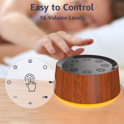 Brown Noise Sound Machine with 30 Soothing Sounds 12 Colors Night Light White Noise Machine for Adults Baby Kids Sleep Machines Memory Function 36 Volume Levels 5 Timers for Home Office Travel