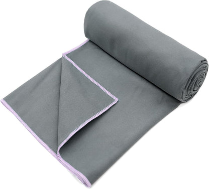 Hot Yoga Towel Non-Slip Yoga Mat Towel Ultra-Absorbent Microfiber Towel for Hot Yoga, Pilates，Bikram and Workout 26.5"x 72"