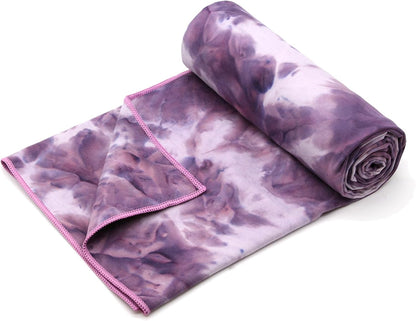 Hot Yoga Towel Non-Slip Yoga Mat Towel Ultra-Absorbent Microfiber Towel for Hot Yoga, Pilates，Bikram and Workout 26.5"x 72"