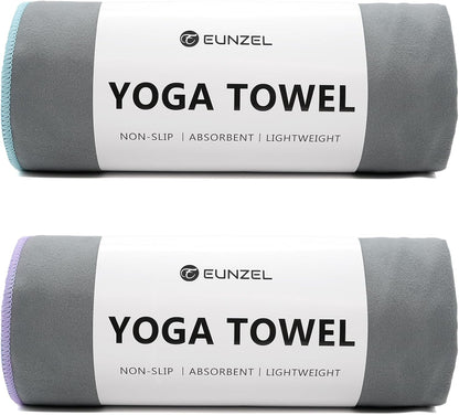 Hot Yoga Towel Non-Slip Yoga Mat Towel Ultra-Absorbent Microfiber Towel for Hot Yoga, Pilates，Bikram and Workout 26.5"x 72"