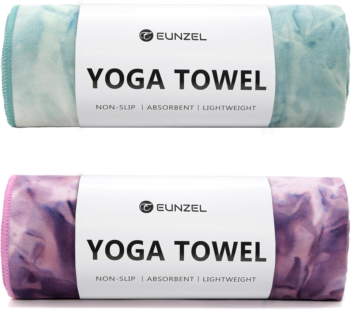 Hot Yoga Towel Non-Slip Yoga Mat Towel Ultra-Absorbent Microfiber Towel for Hot Yoga, Pilates，Bikram and Workout 26.5"x 72"