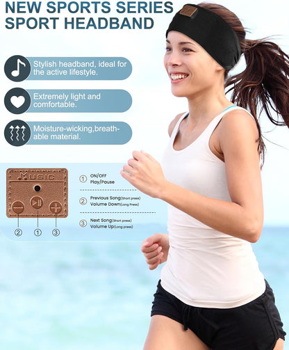 2-Pack Sleeping Headphones, Headband Headphones with Thin Speakers