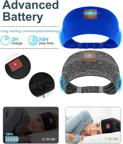 2-Pack Sleeping Headphones, Headband Headphones with Thin Speakers
