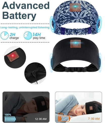 2-Pack Sleeping Headphones, Headband Headphones with Thin Speakers
