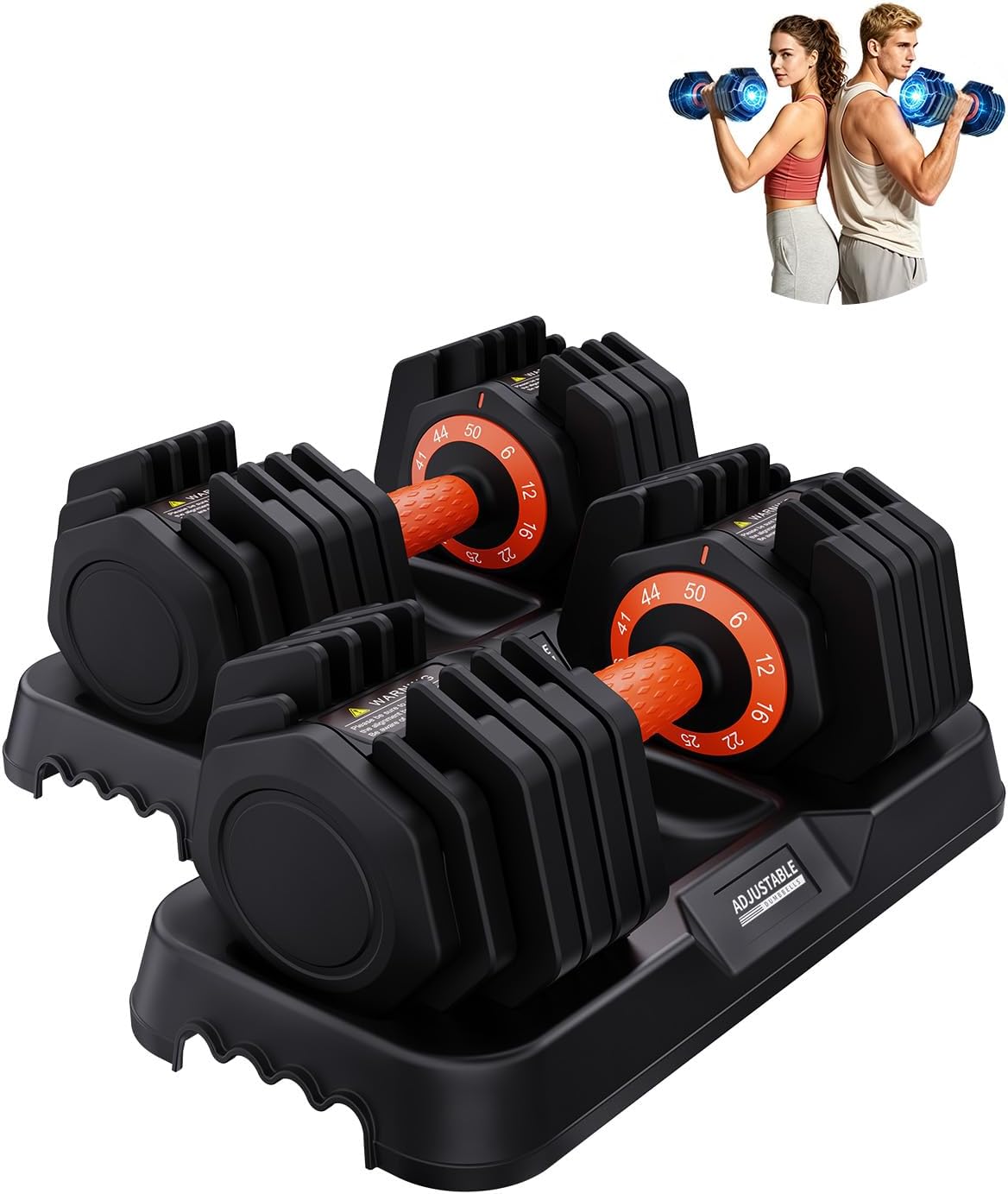 Adjustable Dumbbell Set, 10-in-1 25LB/50LB/90LB Ajustable Dumbbells with Safe Locking System, Enclosed Storage Tray, 1 Sec Fast Adjustment, Comfortable Non-Slip Textured Grip, Suitable for Home Gym Workouts Men and Women