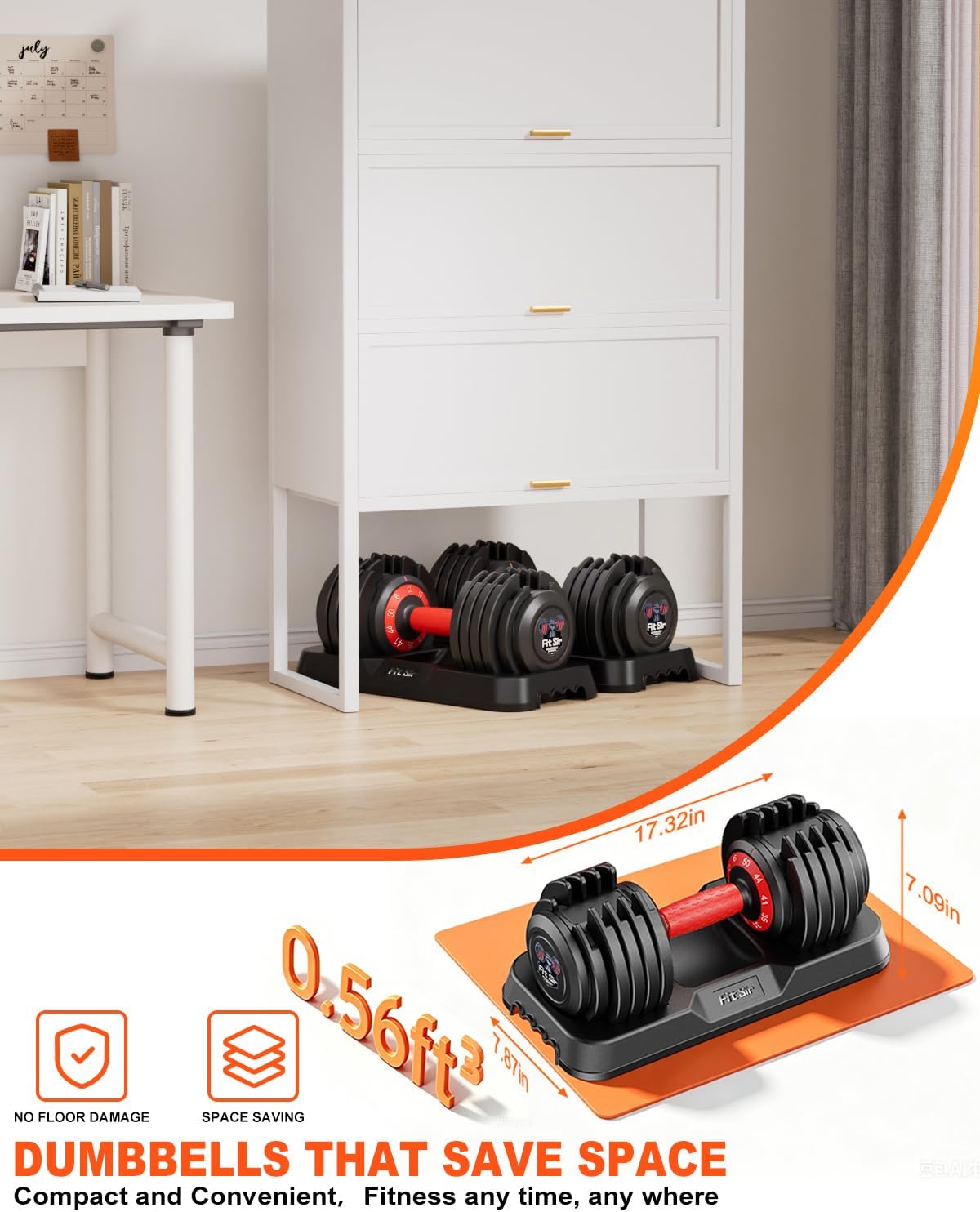 Adjustable Dumbbell Set, 10-in-1 25LB/50LB/90LB Ajustable Dumbbells with Safe Locking System, Enclosed Storage Tray, 1 Sec Fast Adjustment, Comfortable Non-Slip Textured Grip, Suitable for Home Gym Workouts Men and Women