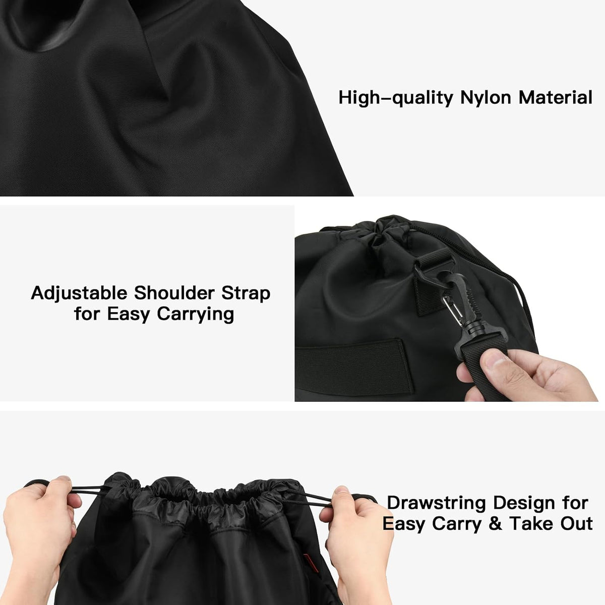 Travel Neck Pillow Bag for Memory Foam Travel Pillow,Luggage Travel Pillow Drawstring Bag Carrying Case with Trolley Sleeve&Adjustable Strap,Easily Attaches to Luggage,Backpacks