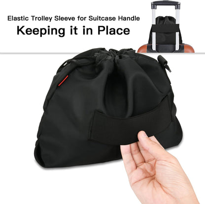 Travel Neck Pillow Bag for Memory Foam Travel Pillow,Luggage Travel Pillow Drawstring Bag Carrying Case with Trolley Sleeve&Adjustable Strap,Easily Attaches to Luggage,Backpacks