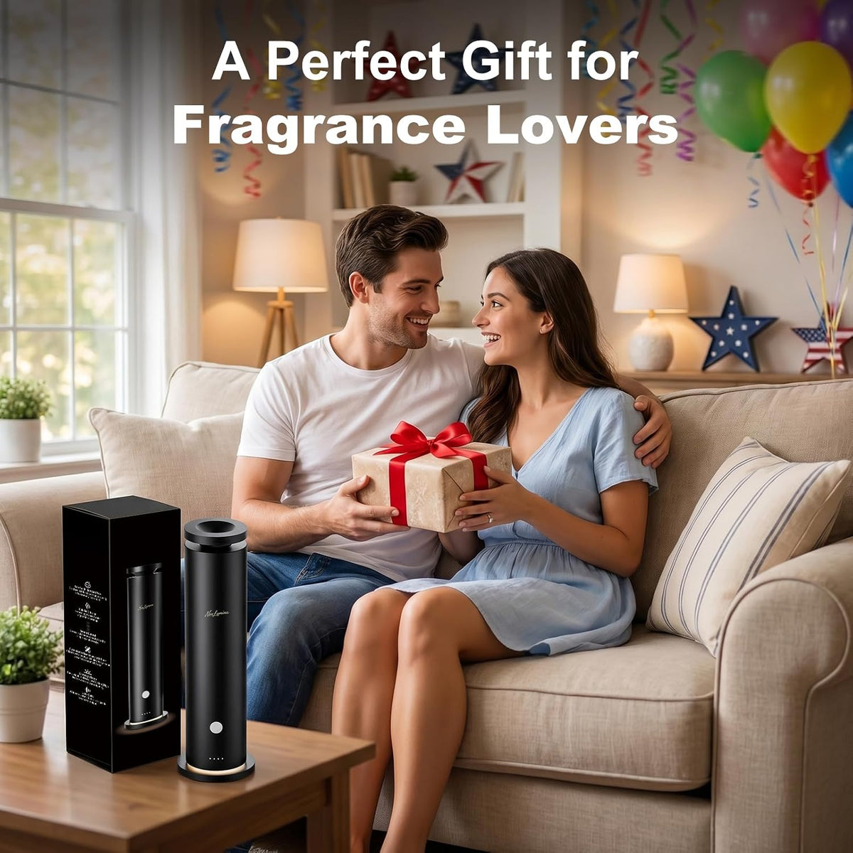 Waterless Diffuser Pro with 5 Scent Oils, Luxury Hotel-Class Essential Oil Diffuser Aromatherapy Machine with 1500 Sq Ft Cover, 6 Mist, 4.06Oz Diffusers for Home Large Room Hotel SPA - Black