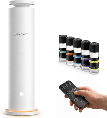Waterless Diffuser Pro with 5 Scent Oils, Luxury Hotel-Class Essential Oil Diffuser Aromatherapy Machine with 1500 Sq Ft Cover, 6 Mist, 4.06Oz Diffusers for Home Large Room Hotel SPA - Black