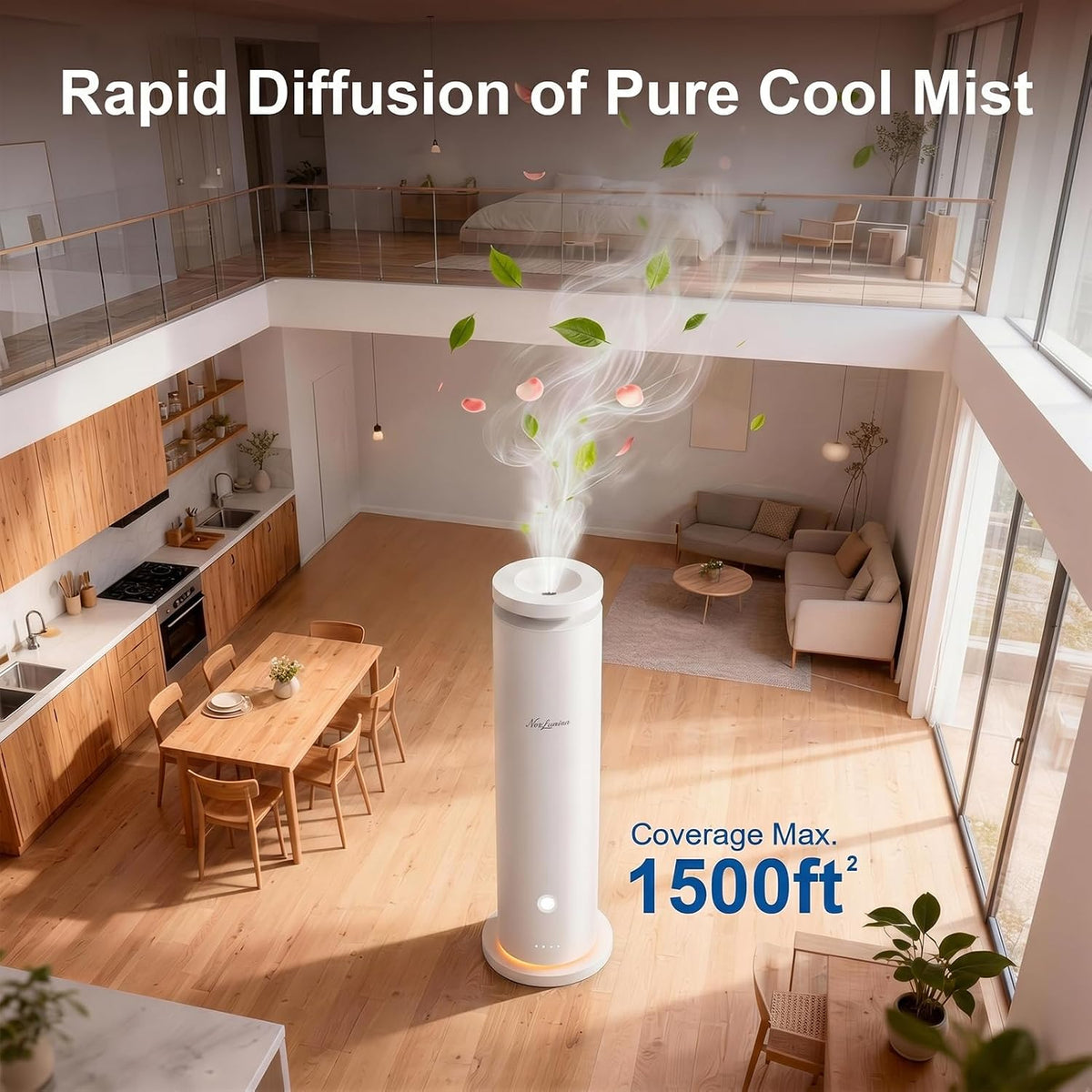 Waterless Diffuser Pro with 5 Scent Oils, Luxury Hotel-Class Essential Oil Diffuser Aromatherapy Machine with 1500 Sq Ft Cover, 6 Mist, 4.06Oz Diffusers for Home Large Room Hotel SPA - Black