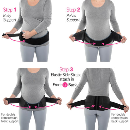 Maternity Support Belt by Diane Lee - Extra-Strong Targeted Compression Pregnancy Belts for Pelvic and Back Support During Pregnancy and/or Postpartum - (Size Medium)