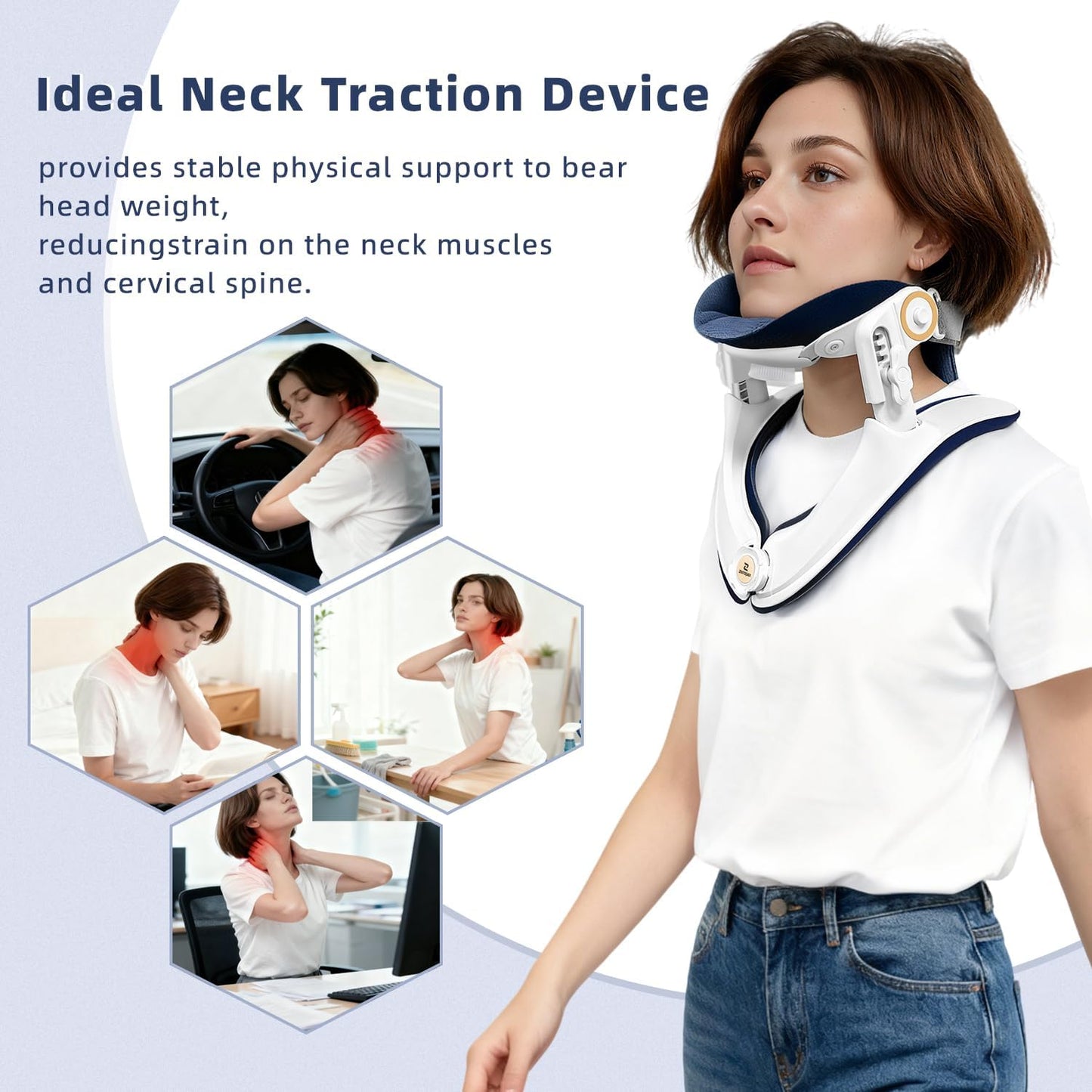 Neck Stretcher Cervical Traction, Neck Brace for Neck Pain and Support