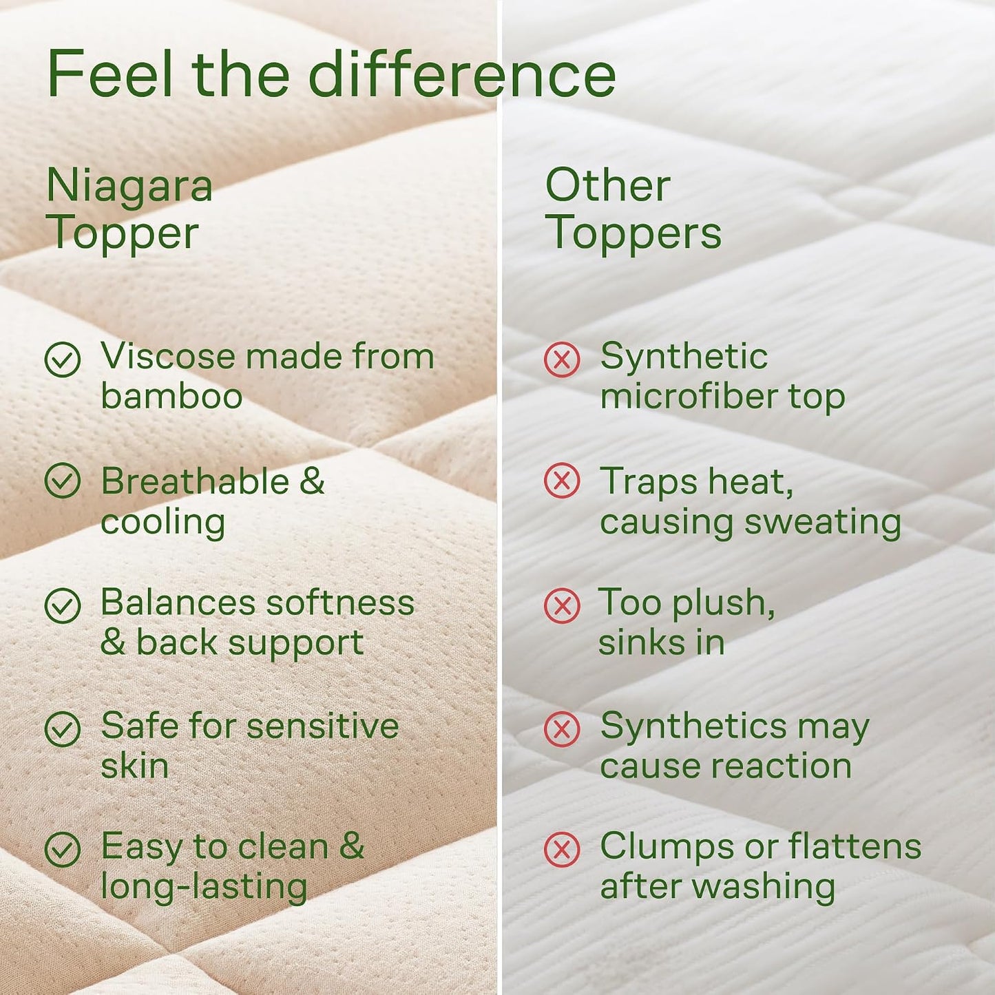 Queen Ultra Soft Mattress Topper — Back Pain Relief