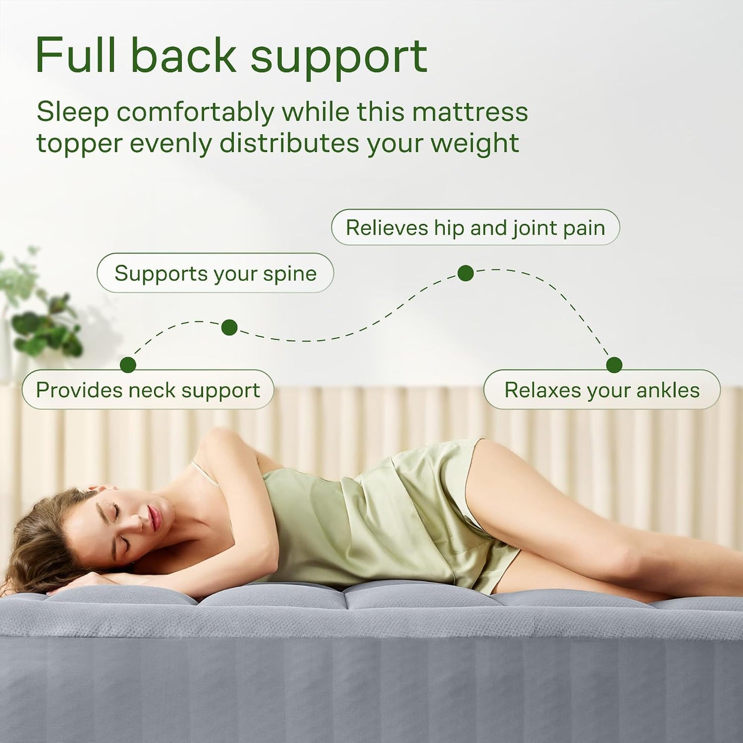 Queen Ultra Soft Mattress Topper — Back Pain Relief