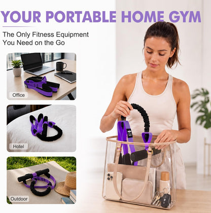 Pedal Resistance Band with Handle, Upgraded Durable Thickened Latex Tubes and Soft Foam Fabric Foot Pedal, Sit Up Exercise Equipment for Abdomen, Waist, Arm, Core/ABS, Leg, Physical Therapy