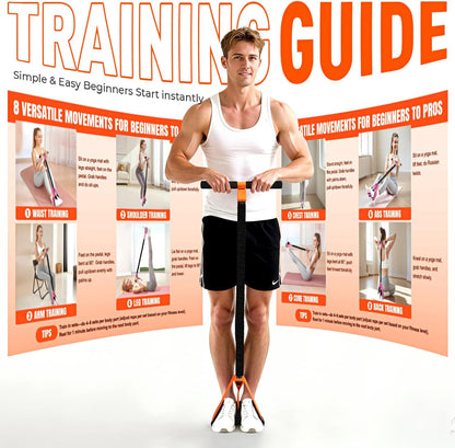Pedal Resistance Band with Handle, Upgraded Durable Thickened Latex Tubes and Soft Foam Fabric Foot Pedal, Sit Up Exercise Equipment for Abdomen, Waist, Arm, Core/ABS, Leg, Physical Therapy