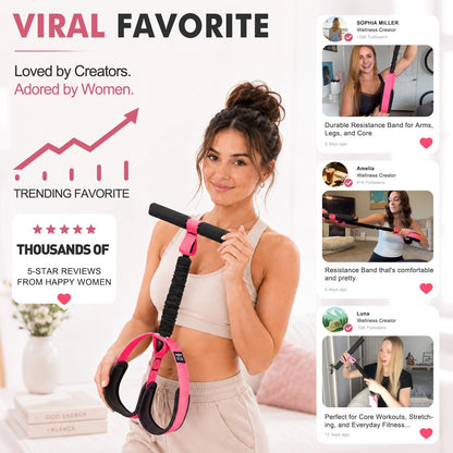 Pedal Resistance Band with Handle, Upgraded Durable Thickened Latex Tubes and Soft Foam Fabric Foot Pedal, Sit Up Exercise Equipment for Abdomen, Waist, Arm, Core/ABS, Leg, Physical Therapy