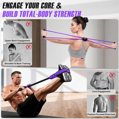 Pedal Resistance Band with Handle, Upgraded Durable Thickened Latex Tubes and Soft Foam Fabric Foot Pedal, Sit Up Exercise Equipment for Abdomen, Waist, Arm, Core/ABS, Leg, Physical Therapy