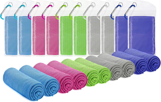 6 Pack Cooling Towel for Neck and face(40"x12"), Cooling Neck Wraps, Cooling Rags, Soft Breathable Towels for Yoga, Sport, Running, Workout, Gym, Camping, Fitness, Workout & More