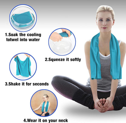 6 Pack Cooling Towel for Neck and face(40"x12"), Cooling Neck Wraps, Cooling Rags, Soft Breathable Towels for Yoga, Sport, Running, Workout, Gym, Camping, Fitness, Workout & More