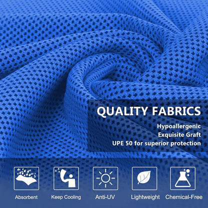 6 Pack Cooling Towel for Neck and face(40"x12"), Cooling Neck Wraps, Cooling Rags, Soft Breathable Towels for Yoga, Sport, Running, Workout, Gym, Camping, Fitness, Workout & More