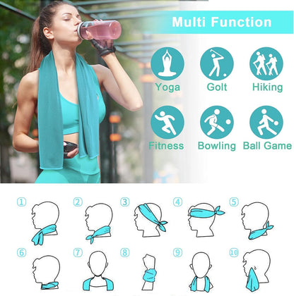 6 Pack Cooling Towel for Neck and face(40"x12"), Cooling Neck Wraps, Cooling Rags, Soft Breathable Towels for Yoga, Sport, Running, Workout, Gym, Camping, Fitness, Workout & More