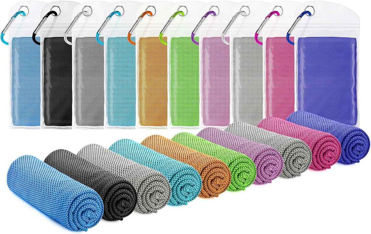 6 Pack Cooling Towel for Neck and face(40"x12"), Cooling Neck Wraps, Cooling Rags, Soft Breathable Towels for Yoga, Sport, Running, Workout, Gym, Camping, Fitness, Workout & More